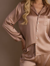 [Toscana] SilkSilky-SE Long Sleeve Lapel Collar Dam Pyjama 004