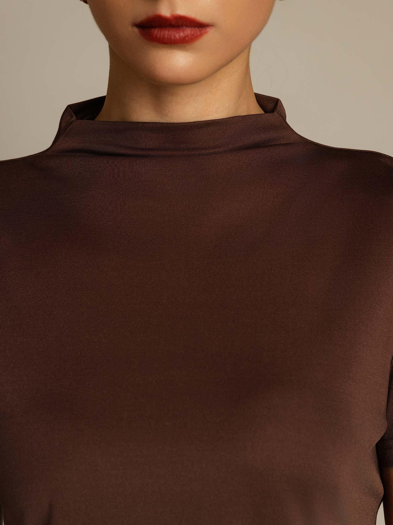 [Kaffe] SilkSilky-SE Rent Silke Krage Dam T-Shirt 004