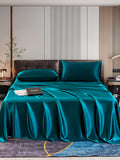 SilkSilky SE 22Momme Rent Silke Bedding Set Kungsblått 001