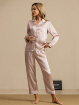 [Rosa Hjärta Geo] SilkSilky-SE Lång Ärm Dam Pyjama 006