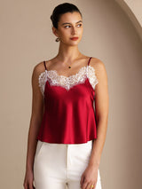 [Vin] SilkSilky-SE Spaghetti Strap V Neck Cami Toppar 003