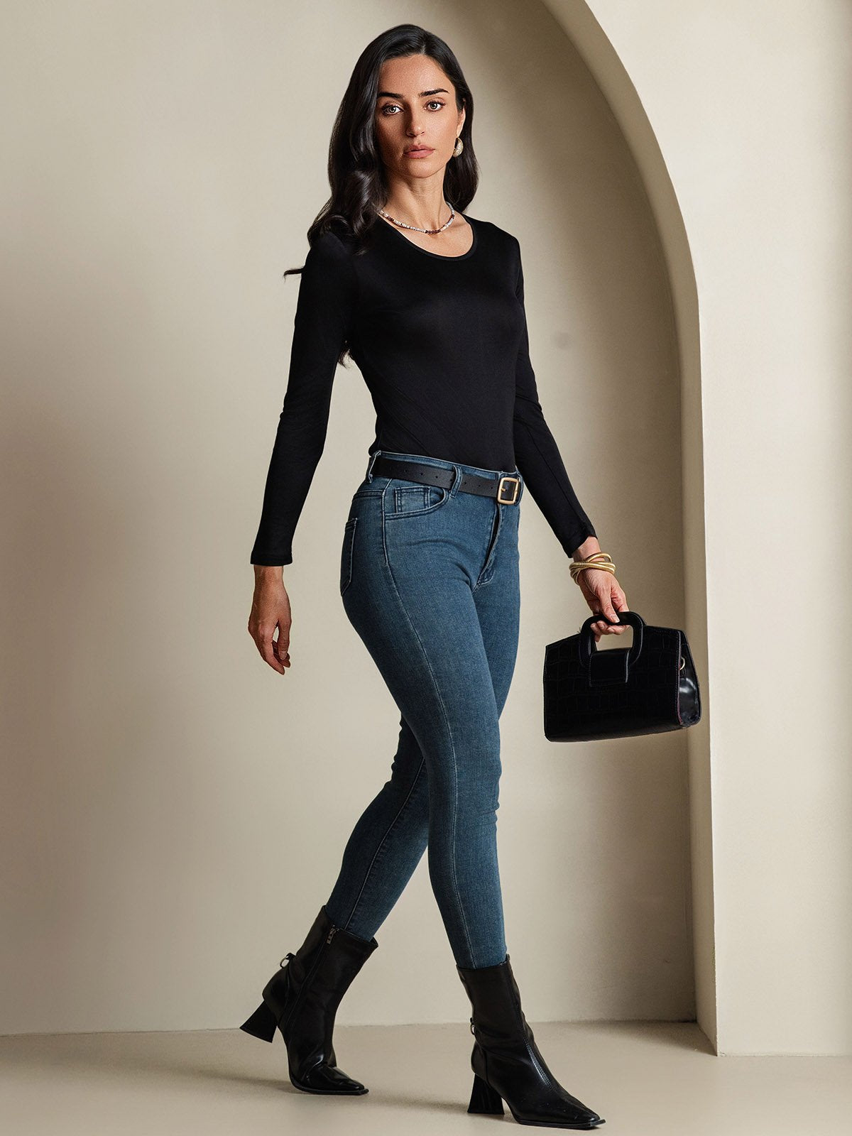 [Svart] SilkSilky-SE Silke Womens T-Shirt 008