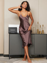 [Kaffe] SilkSilky-SE Spaghetti Strap V Neck Nattlinne 002