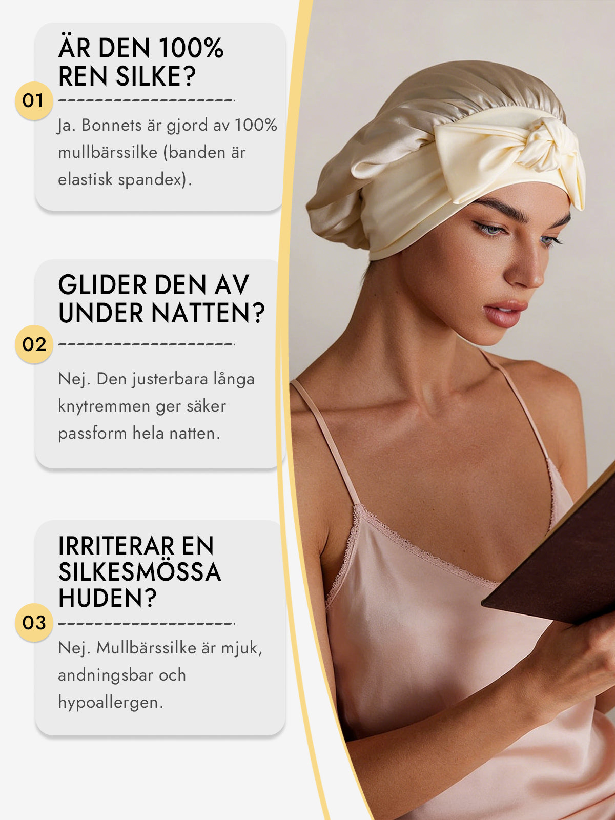 [Beige] SilkSilky-SE Rent Silke Sleep Cap 006