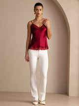 [Vin] SilkSilky-SE Spaghetti Strap V Neck Cami Toppar 006