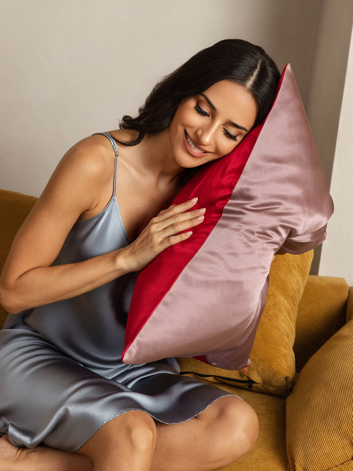 [MauveOrkidé+Vin] SilkSilky-SE 19Momme Rent Silke Pillowcase 002