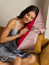 [MauveOrkidé+Vin] SilkSilky-SE 19Momme Rent Silke Pillowcase 002