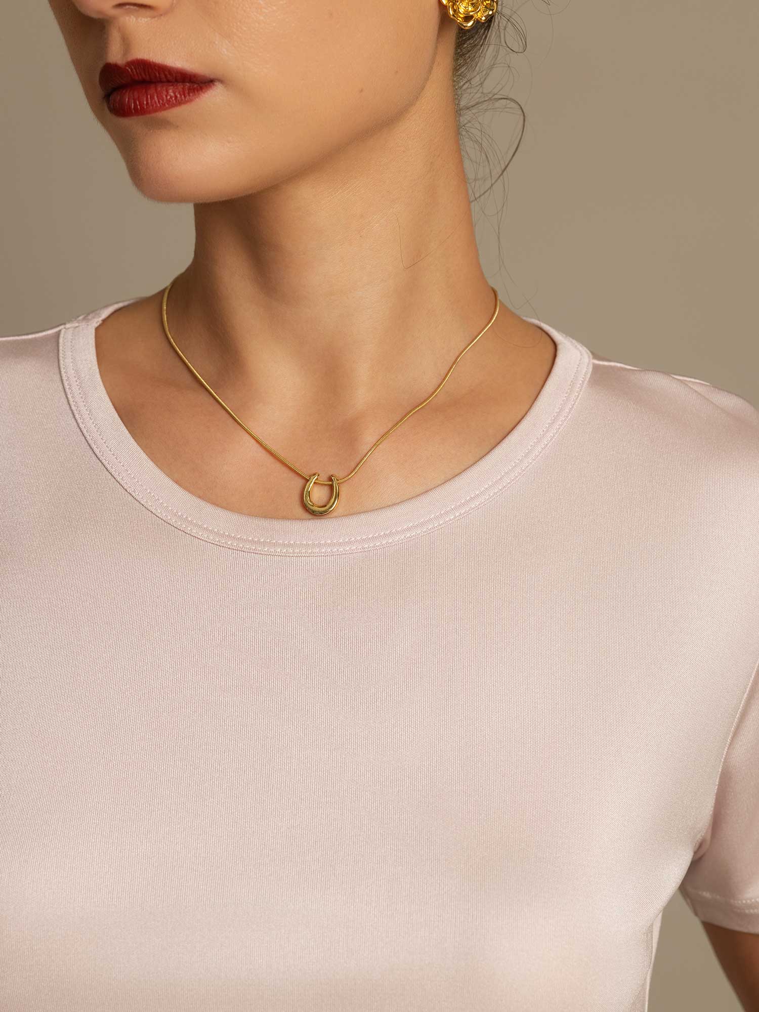 [Ljusrosa] SilkSilky-SE Silke Stickad Womens T-Shirt 004,