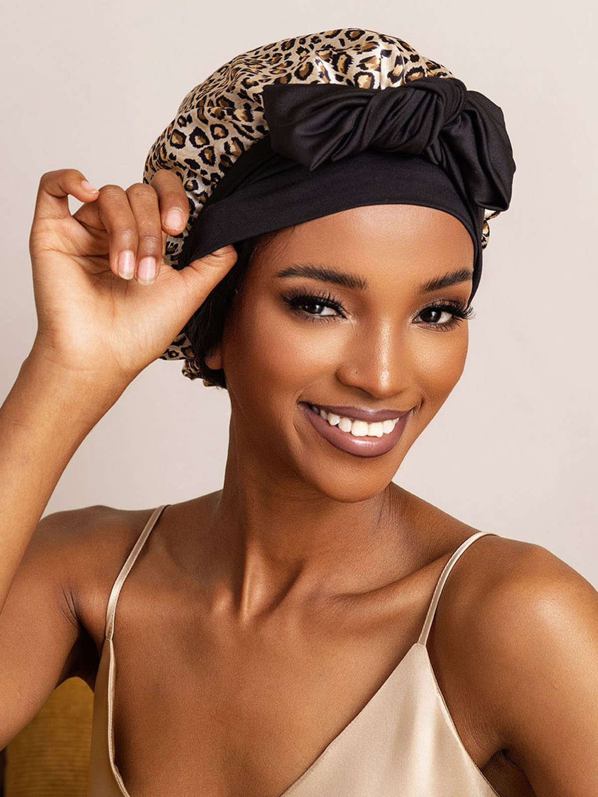 SilkSilky-SE Rent Silke Sleep Cap Leopard 006