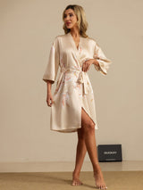 [Champagne] SilkSilky-SE 3/4 Sleeve Dam Morgonrock 007