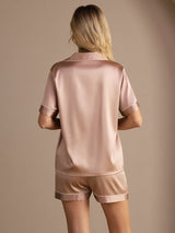 [Toscana] SilkSilky-SE Short Sleeve Lapel Collar Dam Pyjama 002