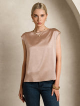 [Toscana] SilkSilky-SE Cap Sleeve Round Neck Dam T-Shirt 001
