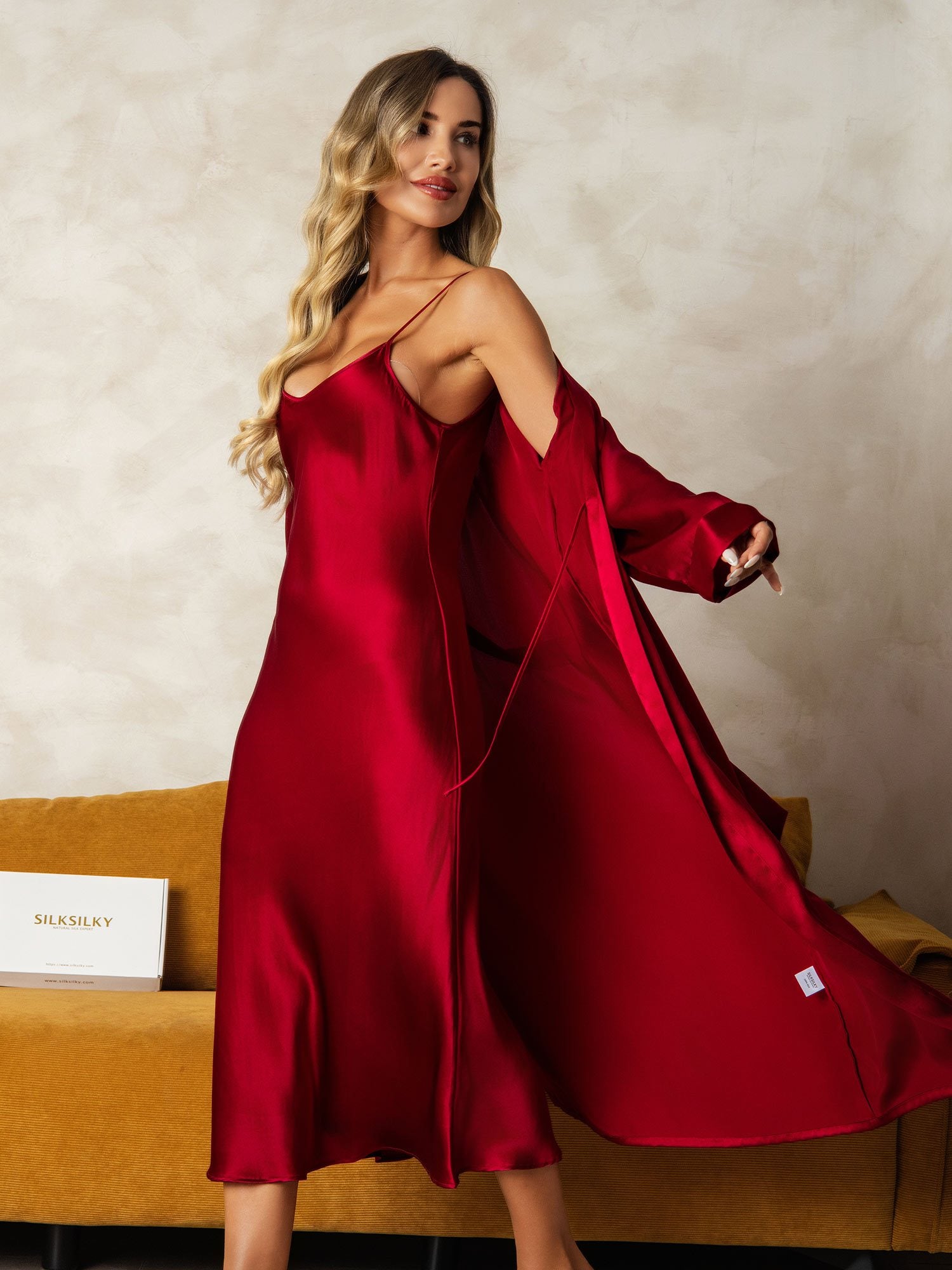 [Vin] SilkSilky-SE Rent Silke Nightgown&Robe Set 007