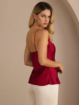[Vin] SilkSilky-SE Spaghetti Strap V Neck Cami Toppar 002