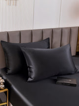 [Svart] SilkSilky-SE 19Momme Rent Silke Pillowcase 001