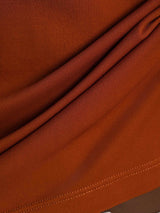 [Orange] SilkSilky-SE Short Sleeve V Neck Dam T-Shirt 005