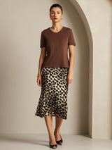 [Kaffe] SilkSilky-SE Short Sleeve V Neck Dam T-Shirt 008
