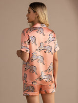 [Rosa Katt] SilkSilky-SE Short Sleeve Lapel Collar Dam Pyjama 002