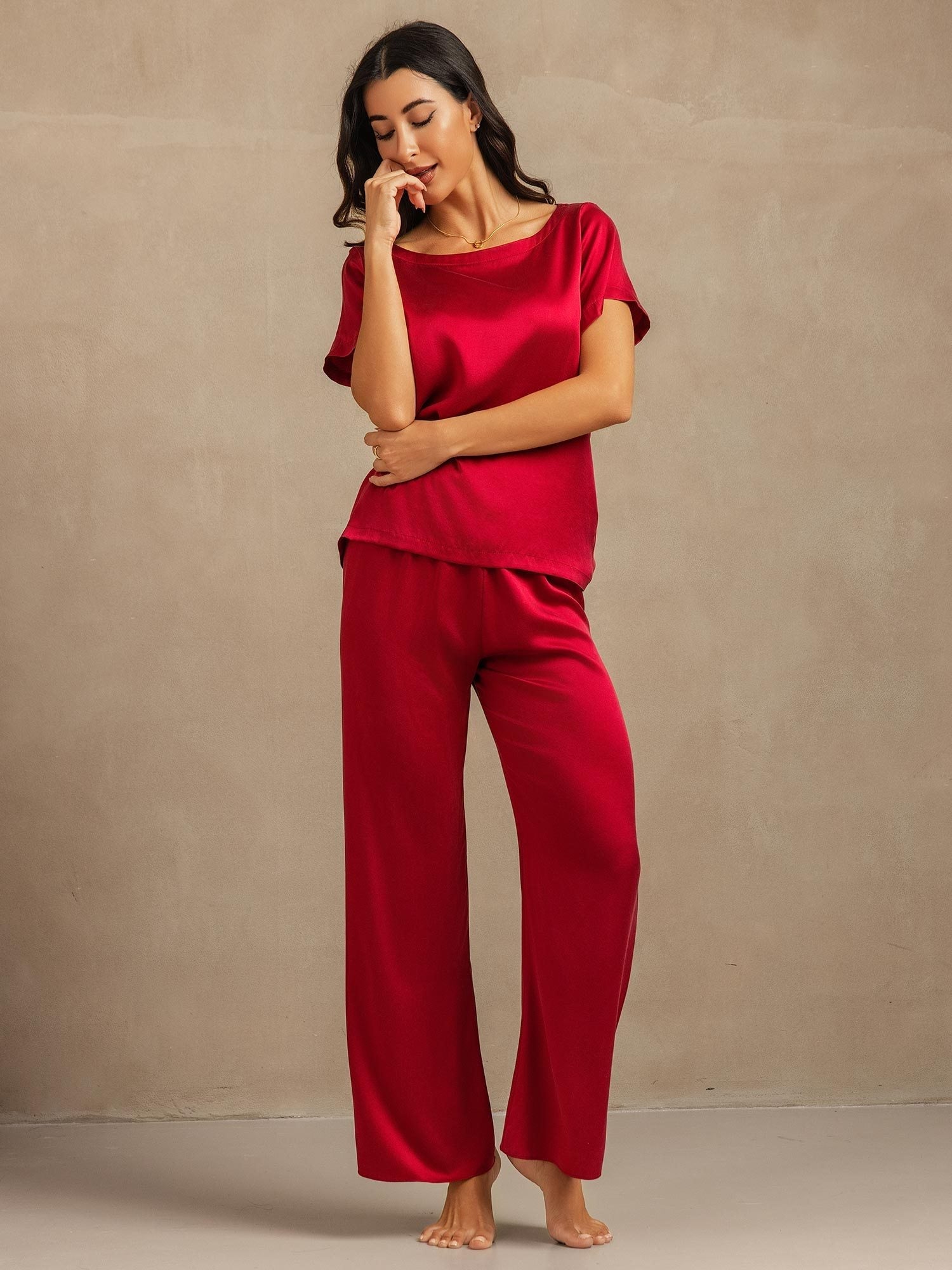 [Vin] SilkSilky-SE 19Momme Silke Womens Pajamas 006
