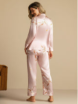 [Rosa] SilkSilky-SE Long Sleeve Lapel Collar Dam Pyjama 002