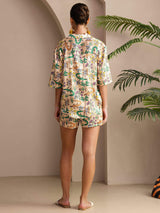 [Sandkrokodil] SilkSilky-SE Short Sleeve Notch Collar Dam Pyjama 002
