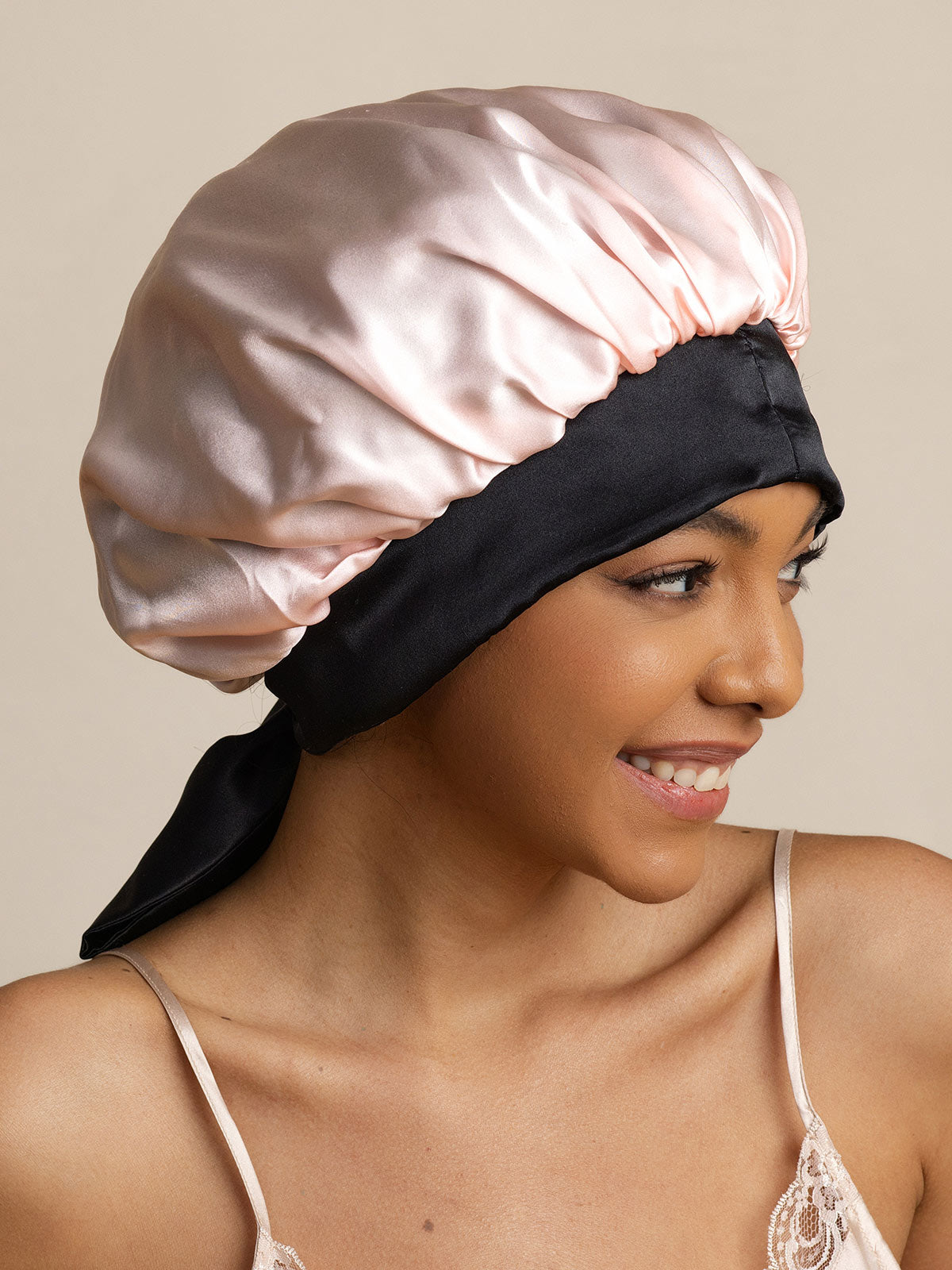 SilkSilky-SE Rent Silke Sleep Cap Rosa 003