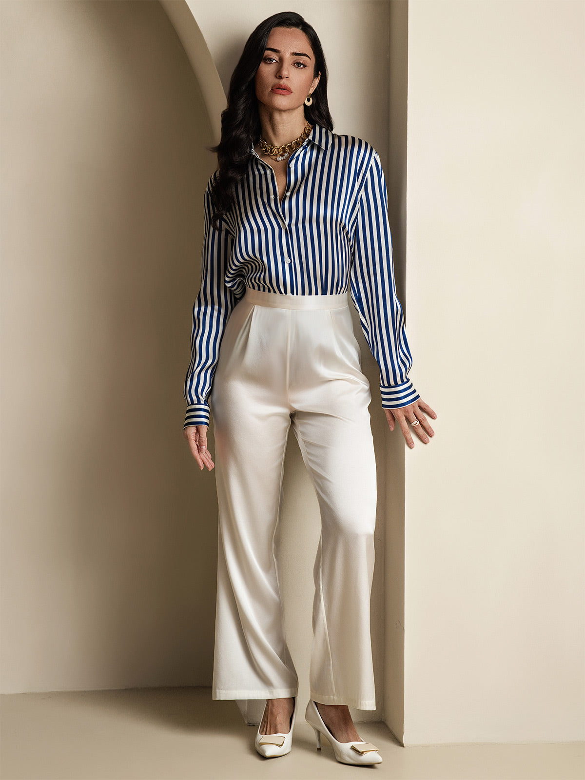 [Marin Rand] SilkSilky-SE Silke Krage Damskjorta 007,