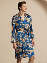 [Navy Drake] SilkSilky-SE Long Sleeve Herr Morgonrock 001