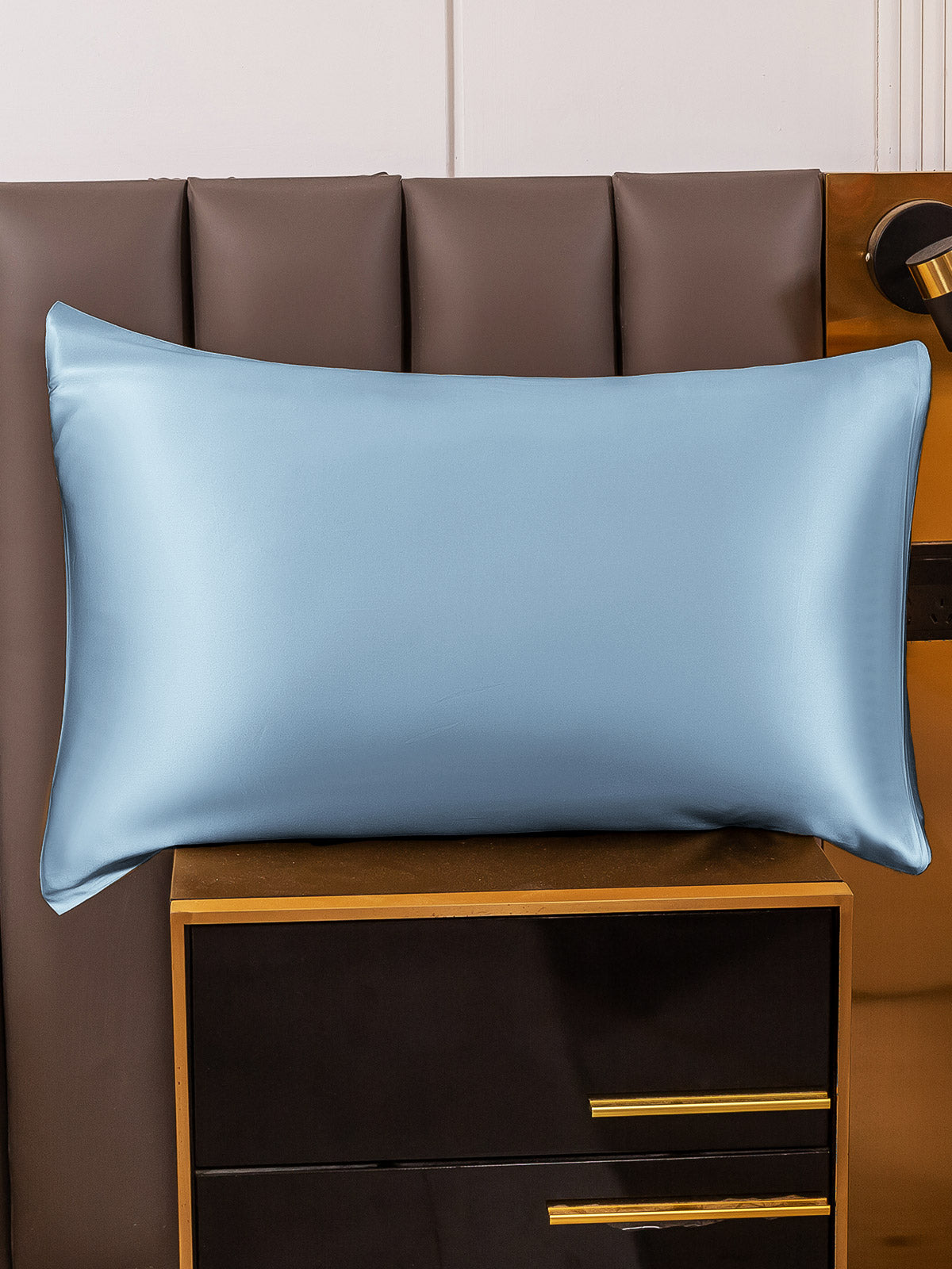 [Ljusblå] SilkSilky-SE 19Momme Rent Silke Pillowcase 001