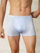 [Ljusblå] SilkSilky-SE Silke Stickad Mens Underwear 001