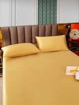 [Champagne] SilkSilky-SE 25Momme Bäddset 005