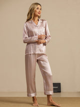 [Rosa Hjärta Geo] SilkSilky-SE Lång Ärm Dam Pyjama 005