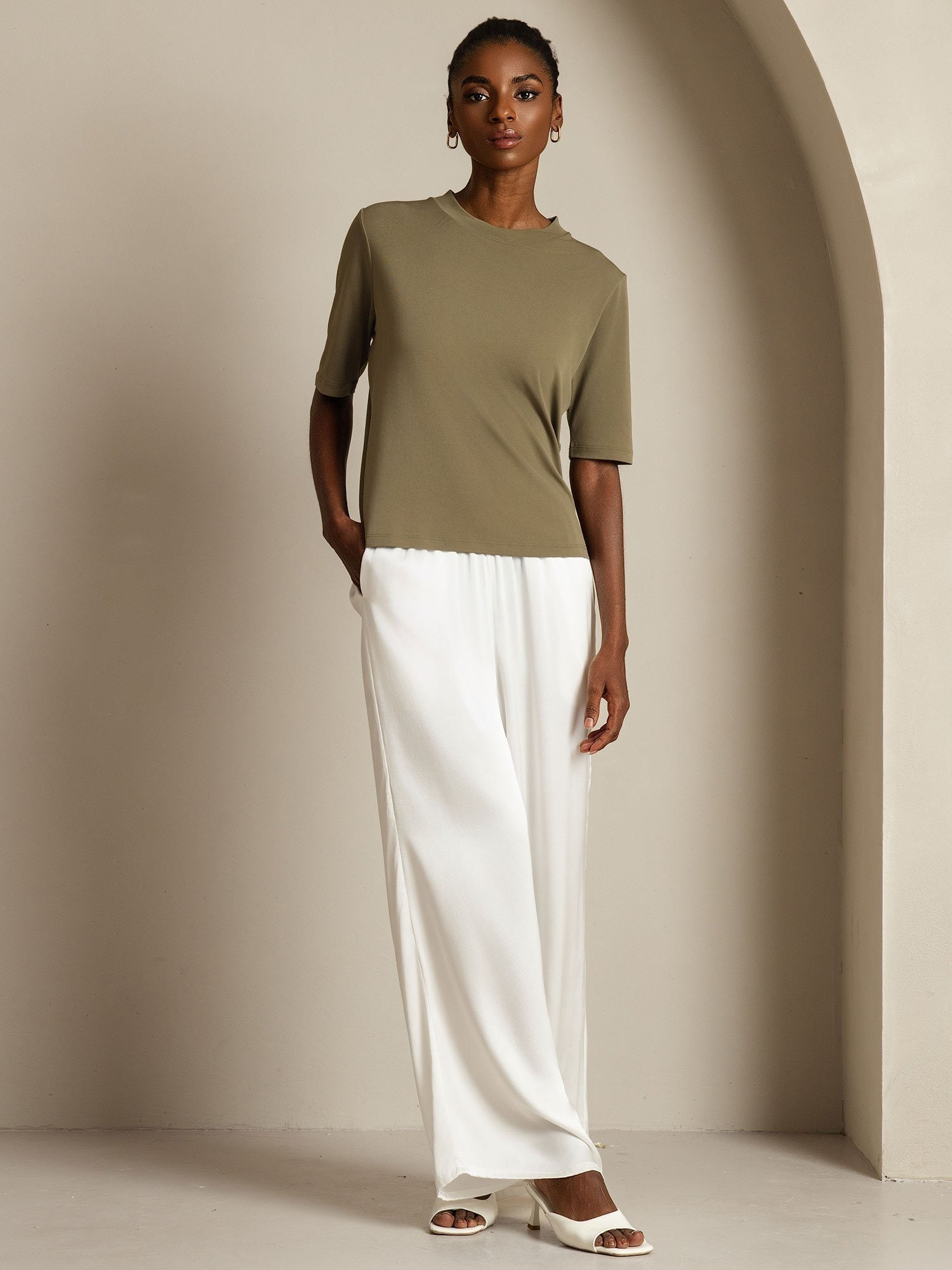 [Bränd Oliv] SilkSilky-SE Rent Silke Womens T-Shirt 006