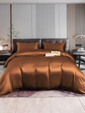 SilkSilky SE 22Momme Rent Silke Bedding Set Kaffe 005