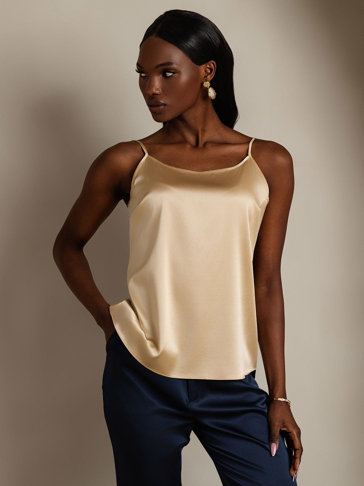 [Champagne] SilkSilky-SE 19Momme Silke Camisoles 001