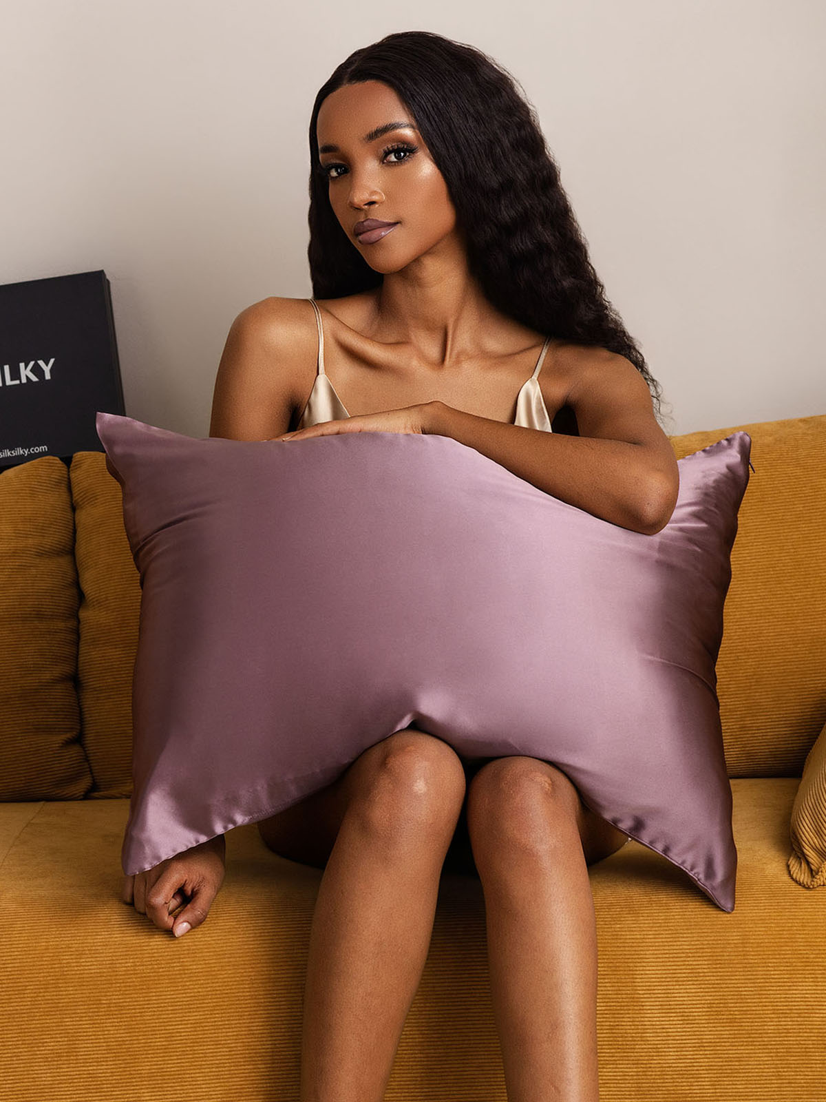 [Mörklila] SilkSilky-SE 19Momme Rent Silke Pillowcase 001