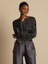 [Prickigt] SilkSilky-SE 19Momme Silke Bell Sleeve Blouse 003