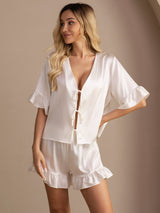 [Vit] SilkSilky-SE Short Sleeve V Neck Dam Pyjama 001