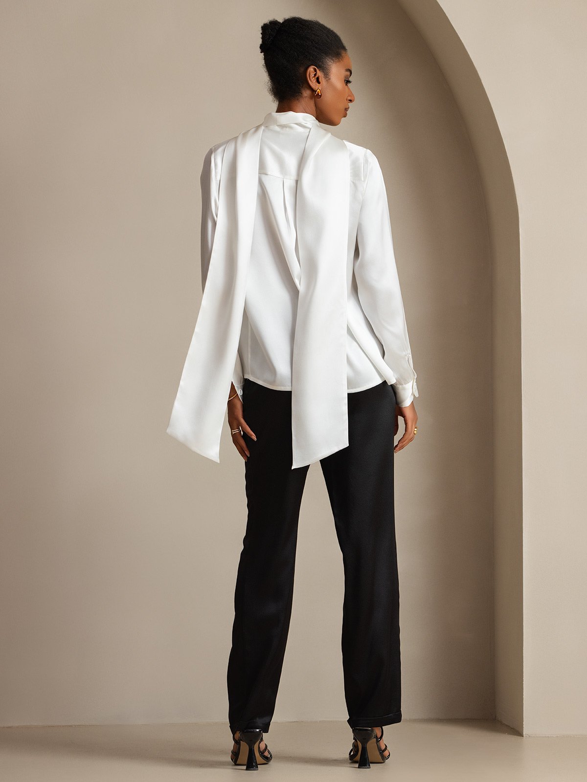 [Vit] SilkSilky-SE 19Momme Silke Womens Shirt 002