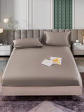 SilkSilky SE 25Momme Rent Silke Bedding Set Grå 002