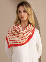 [Beige Körsbär] SilkSilky-SE Scarf 002