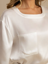 [Vit] SilkSilky-SE Short Sleeve Round Neck Dam Pyjama 005