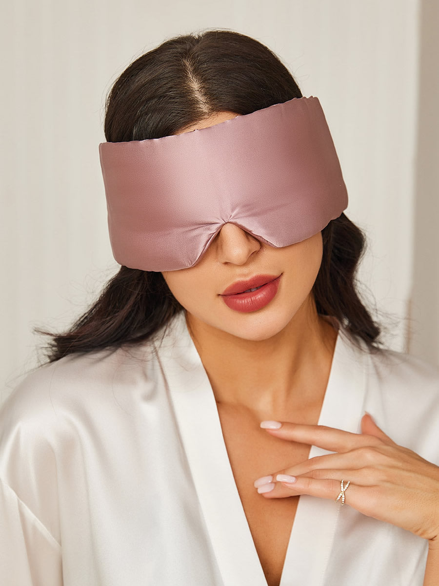 [Blek Mauve] SilkSilky-SE 19Momme Rent Silke Eye Mask 001