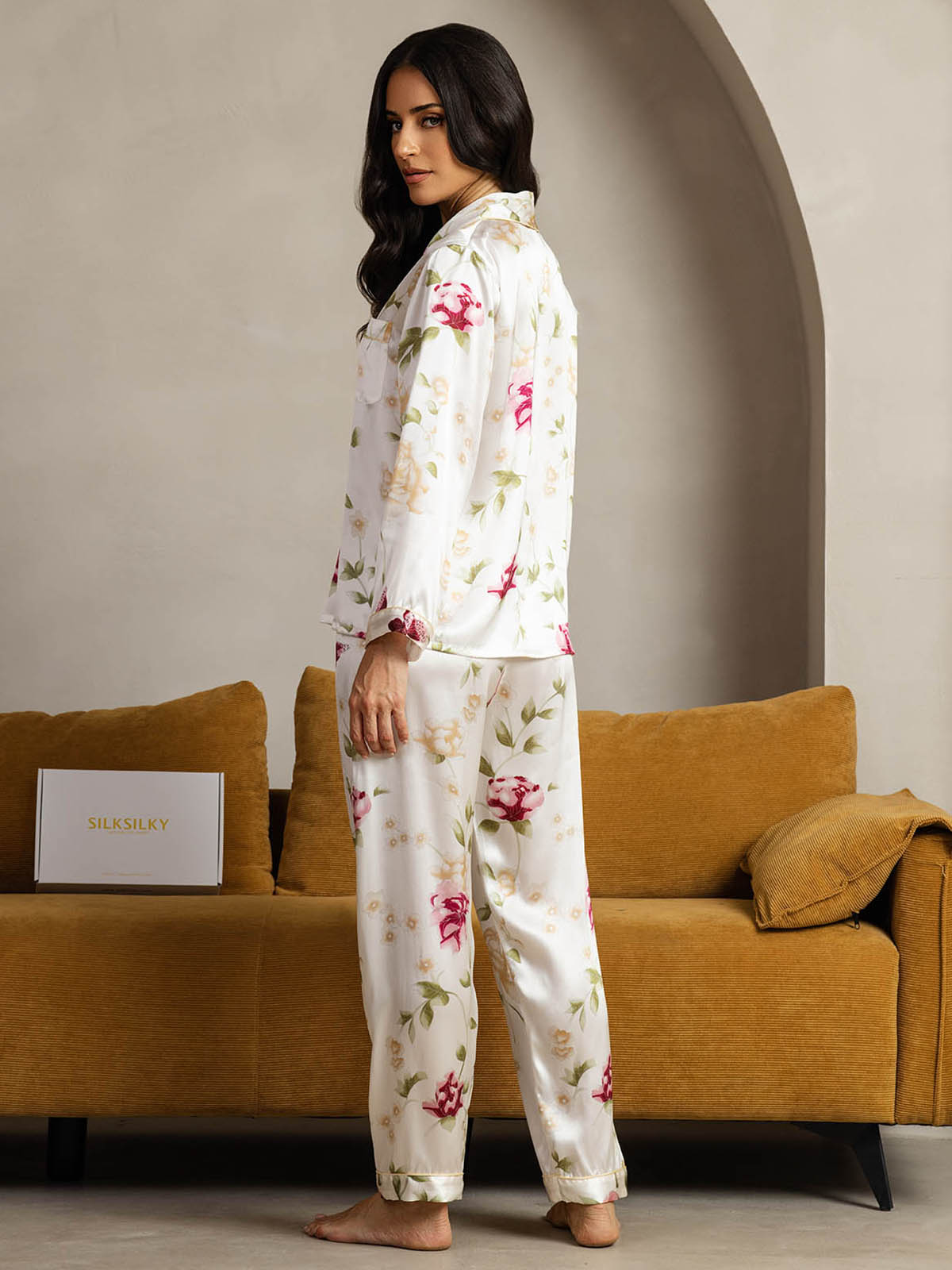 [Elfenbensblommor] SilkSilky-SE Rent Silke Womens Pajamas 002