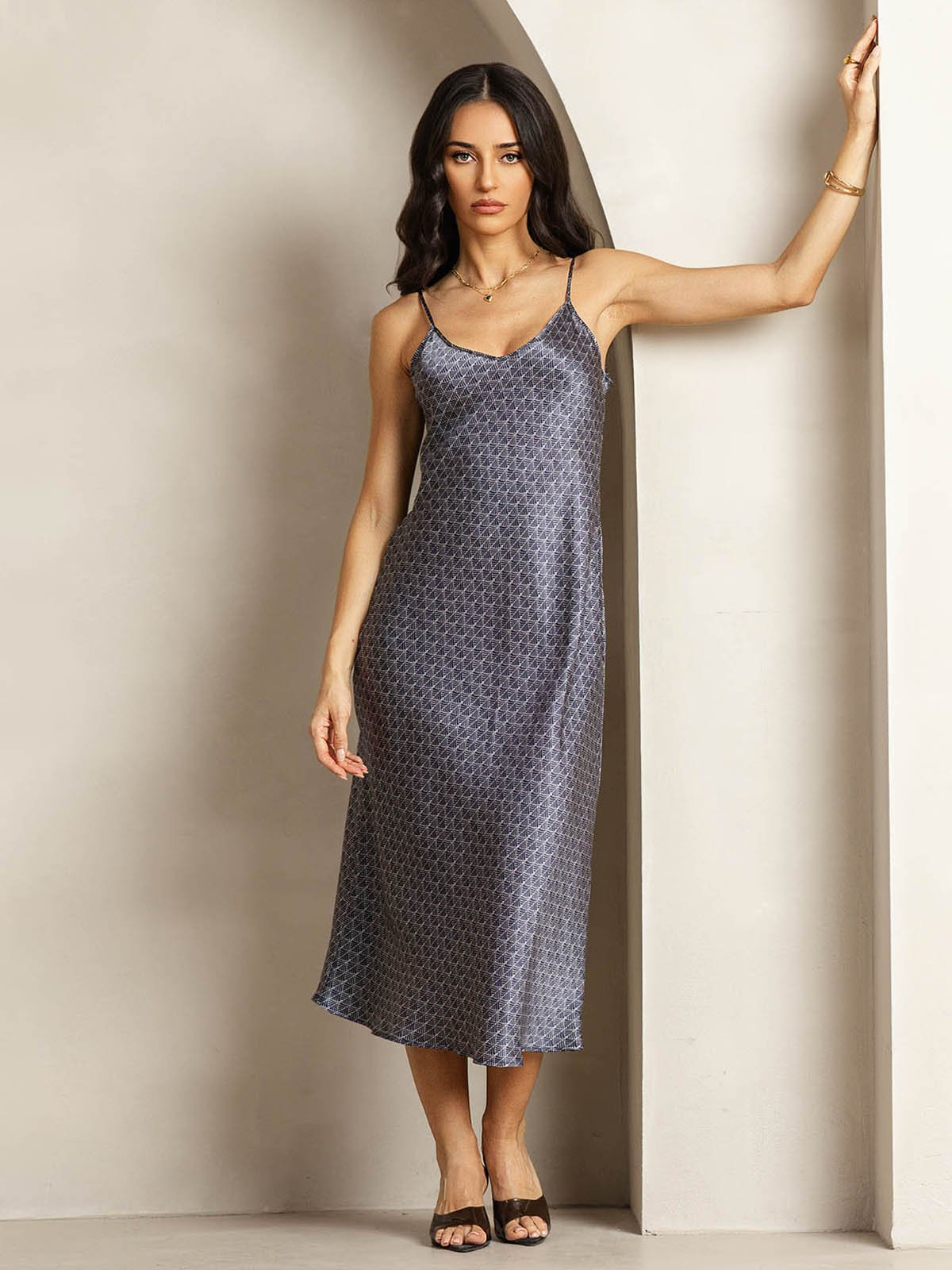 [Marin Ginkgo] SilkSilky-SE 19Momme Silke Dress 001