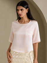 [Rosa] SilkSilky-SE Half Sleeve Dam T-Shirt 001