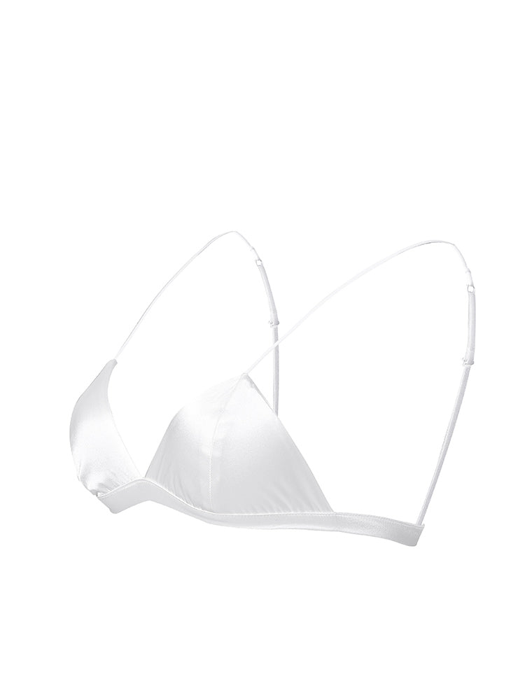 [Vit] SilkSilky-SE Silke Stickad Bra 005