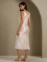 [Beige] SilkSilky-SE Sleeveless Klänning 002