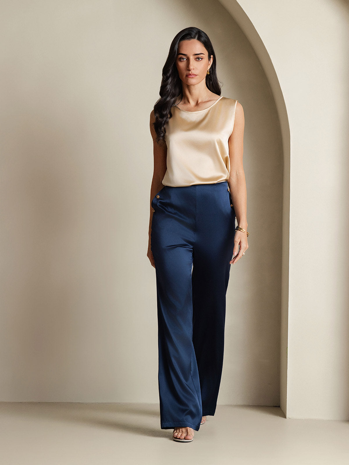 [Champagne] SilkSilky-SE 19Momme Silke Camisoles 006,