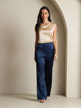 [Champagne] SilkSilky-SE Sleeveless Round Neck Cami Toppar 006